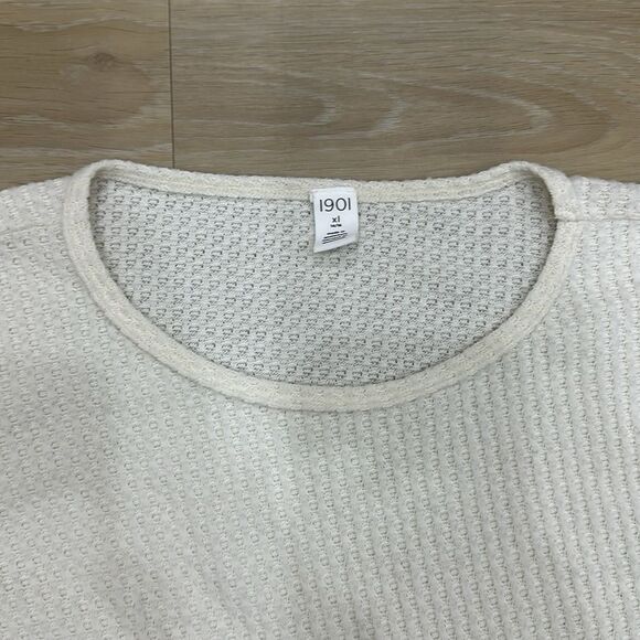 Girls 1901 Nordstrom’s Cream Colored Tie Front Sweater, XL 14/16 - Picture 4 of 4